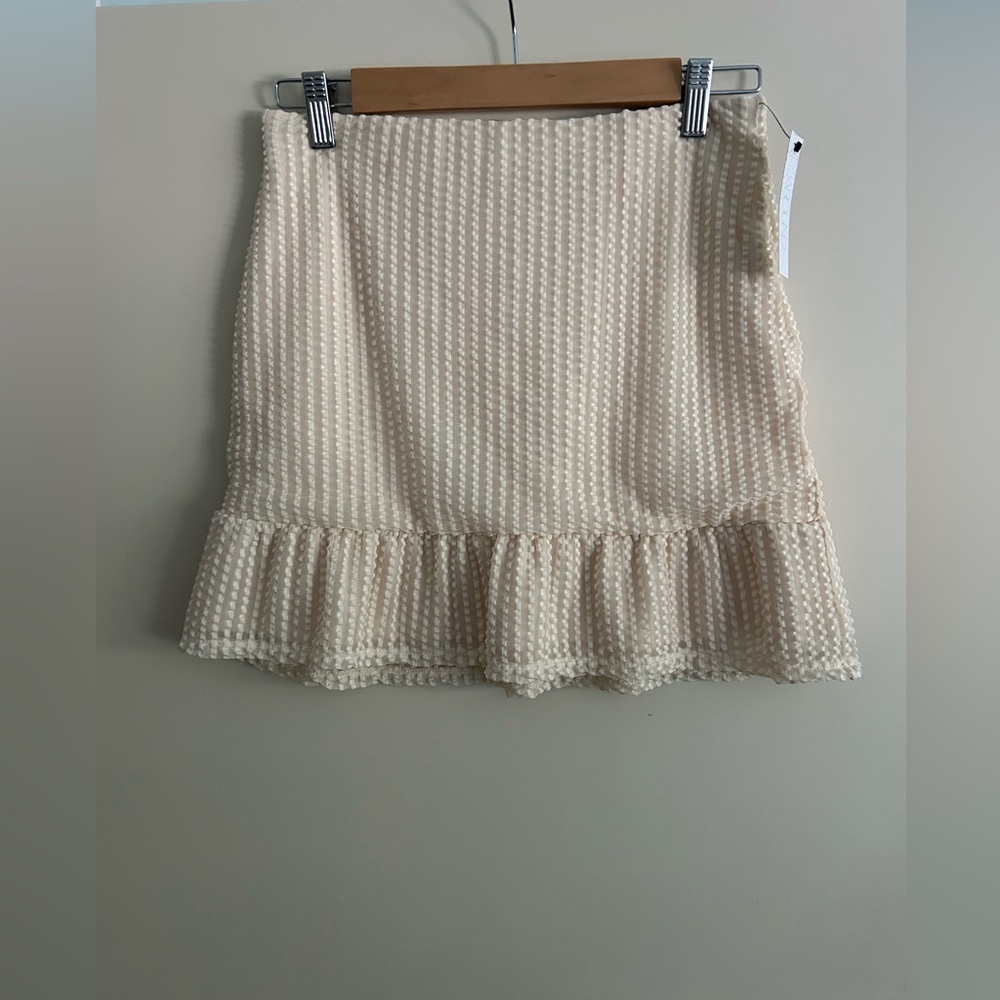 Abound Cream Textured Mini Skirt